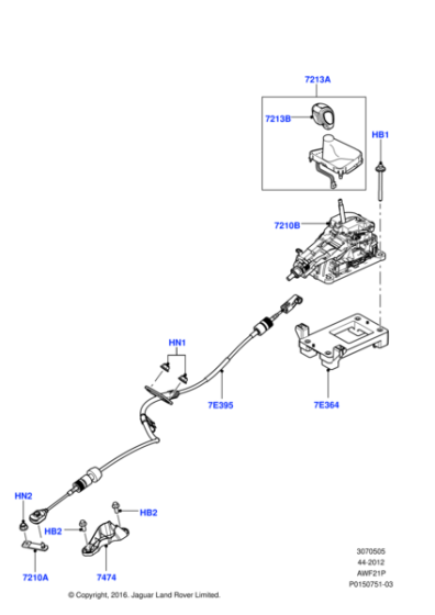 LR052792 - Land Rover Knob - Control Lever