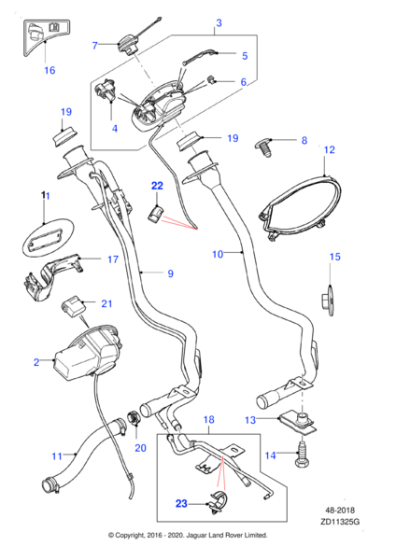 C2Z13042 - Jaguar Fuel filler bowl