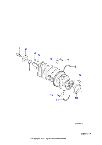 C2S52047 - Jaguar Bearing - Crankshaft Main