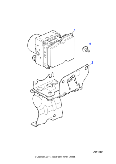 C2Z28243 - Jaguar Anti lock brake modulator