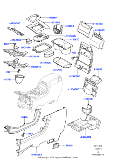 LR024522 - Land Rover Tray - Utility