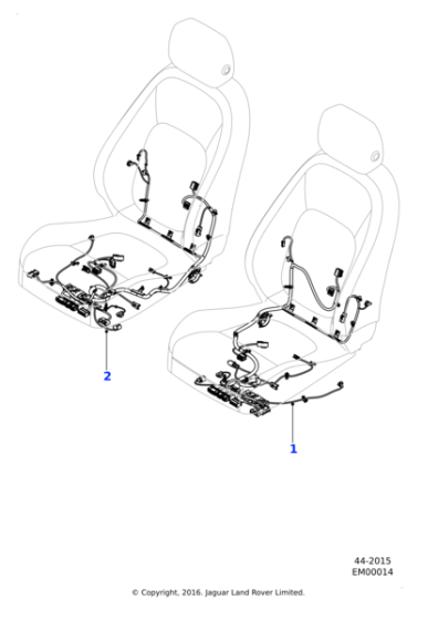 T2H28847 - Jaguar Driver's seat harness