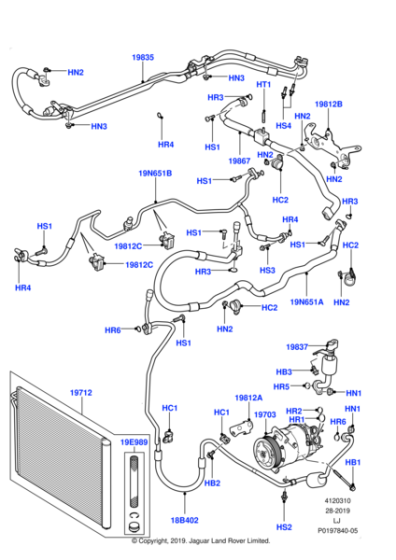 LR019598 - Land Rover Hose