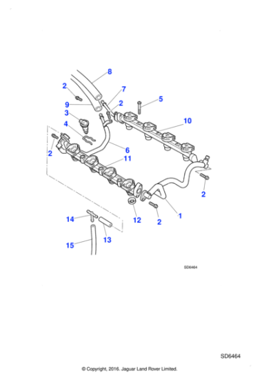 NNE3446AA - Jaguar Fuel rail