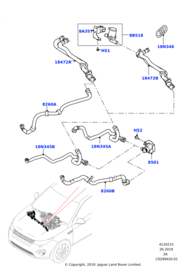 LR115211 - Land Rover Hose