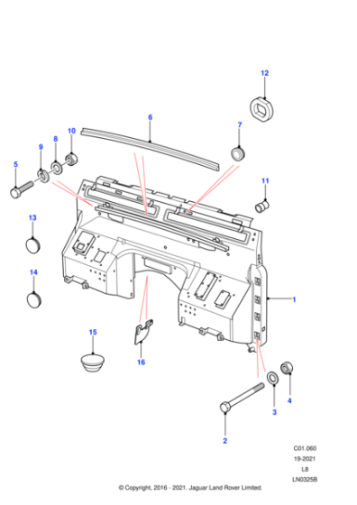 LR057318 - Land Rover Bracket - Floor Tunnel