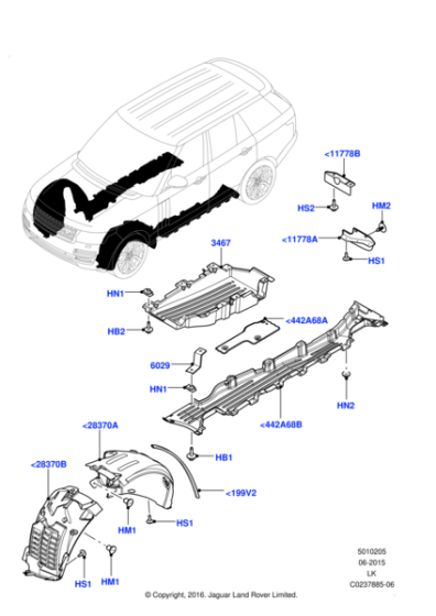 LR137764 - Land Rover Shield - Splash - Wheelhouse