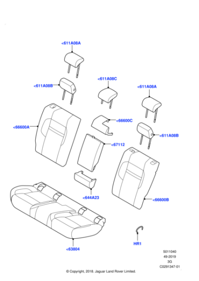 LR136458 - Land Rover Armrest