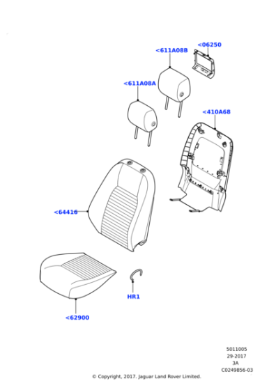 LR105630 - Land Rover Cover - Seat Back