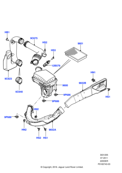 LR022465 - Land Rover Tube