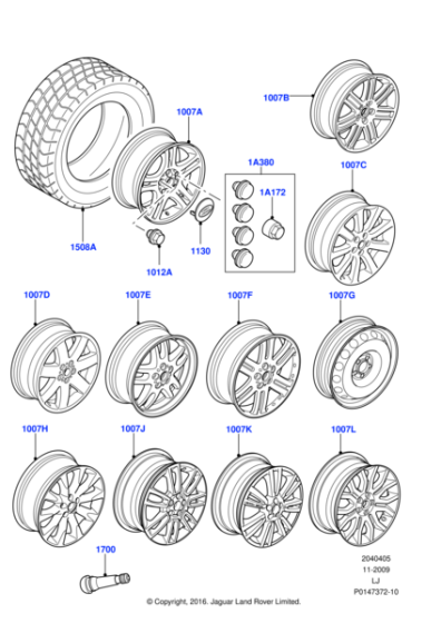 RRJ500030WYS - Land Rover Cover - Wheel