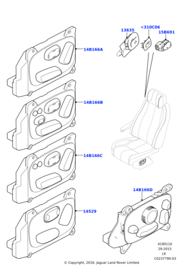 LR034941 - Land Rover Switch