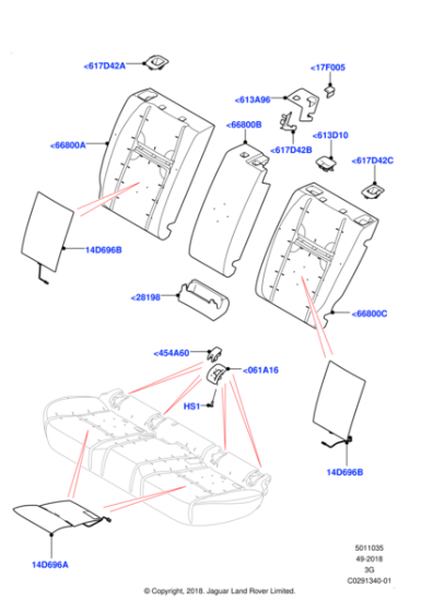 LR136502 - Land Rover Bezel - Latch