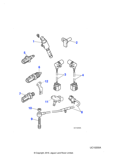 AJ88655 - Jaguar Temperature sensor