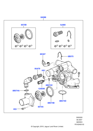 LR004318 - Land Rover Housing - Thermostat