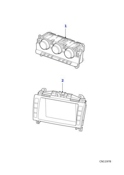 T2R18905 - Jaguar Air conditioning control panel