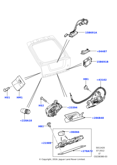 LR049494 - Land Rover Latch - Tailgate