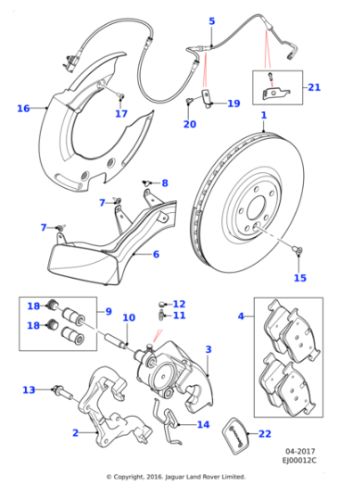 T2H41552 - Jaguar Disc shield