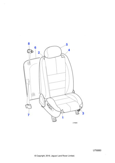 XR815999SDZ - Jaguar Headrest