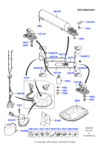 RQM100012 - Land Rover Harness-air compressor