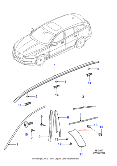 C2Z23363 - Jaguar Moulding