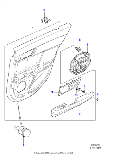 C2Z8798AMY - Jaguar Door casing