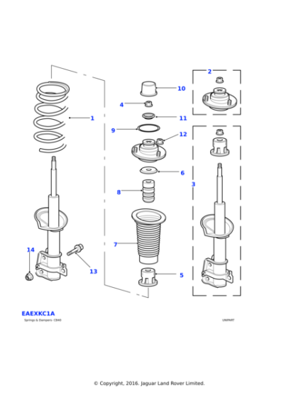 RPM000030 - Land Rover Damper assembly rear