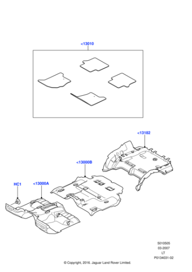 EAG500210LUP - Land Rover Carpet - Floor - Loading Comp.
