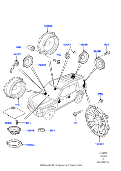 XQM500530 - Land Rover Speaker