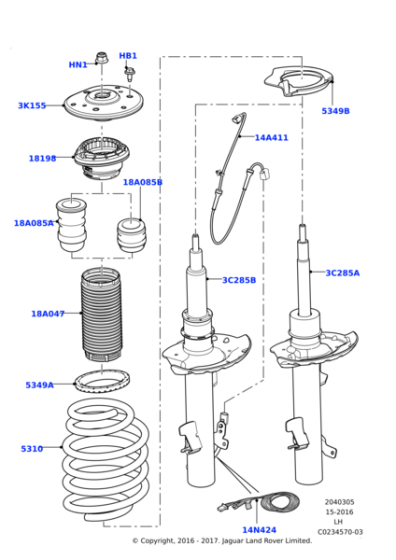 LR100499 - Land Rover Shock Absorber