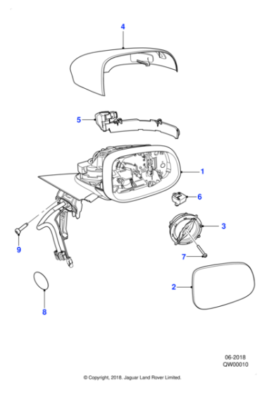 C2Z32274 - Jaguar Door mirror