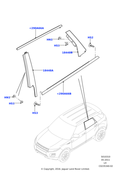 LR028452 - Land Rover Moulding