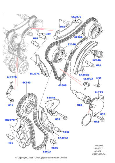 LR093825 - Land Rover Tensioner - Timing Chain