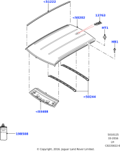 LR036135 - Land Rover Weatherstrip