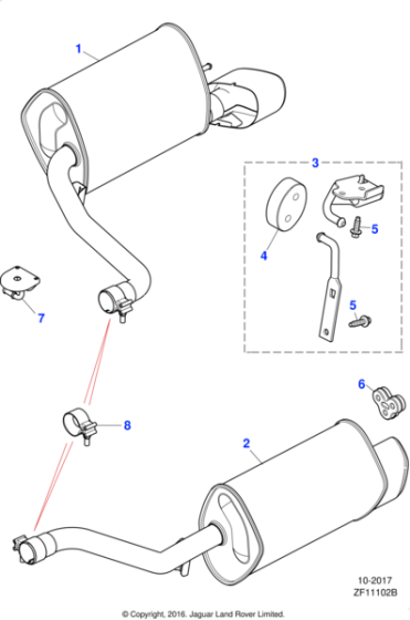 C2Z9569 - Jaguar Exhaust mounting bracket