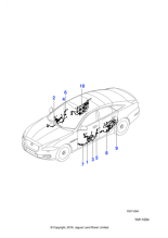 C2D3925 - Jaguar Driver's door harness