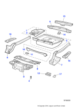 AXX1575 - Jaguar Petrol tank floor panel