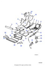 GHF9538AFAGD - Jaguar Handbrake cover