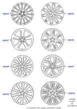 Alloy Wheel - 20" Style 1032, 10 spoke 