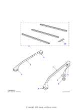 CAJ100340 - Land Rover Gasket-roof rack side rail rear