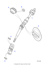C2Z31379 - Jaguar Steering column shaft/swing link
