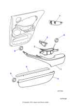 XR811673LGM - Jaguar Door armrest