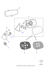 CRD101151 - Land Rover Glass assembly-mirror