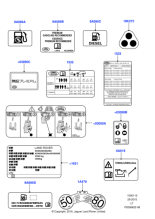 LR045943 - Land Rover Label - Tire Pressure Instruction