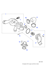 AJ811790 - Jaguar Outlet pipe