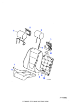 C2C23588LGJ - Jaguar Squab cover