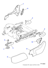 XR835596SEP - Jaguar Seat slide cover