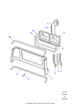 CPB500840 - Land Rover Glass assembly-opening backlight