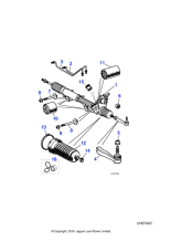 XR813139N - Jaguar Steering rack and pinion