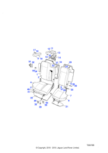 RTC5873 - Land Rover Armrest assembly-rear-seats-centre